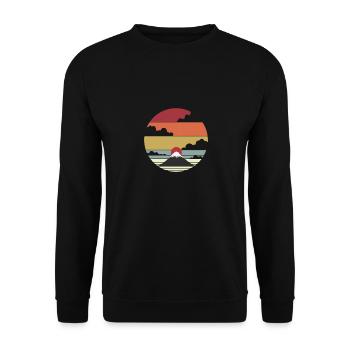 Senpai Geschenkidee Japan Anime Manga lover - Unisex Pullover - Schwarz - Vorne - Alina (178cm) & Michal (187cm)