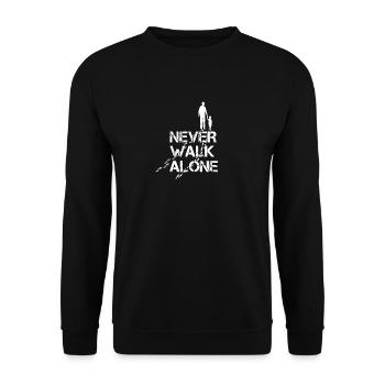 Ne marchez jamais seul père et fils regardent leur partenaire - Sweat-shirt Unisexe - noir - Devant - Alina (178cm) & Michal (187cm)