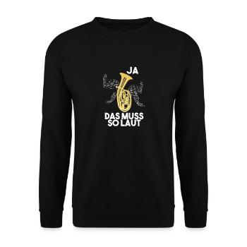 Tenorhorn - Motiv - Unisex Pullover - Schwarz - Vorne - Alina (178cm) & Michal (187cm)