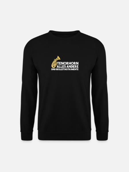 Tenorhorn - Motiv - Unisex Pullover - Schwarz