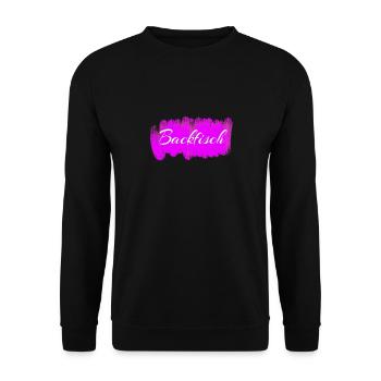 Backfisch vergessene Wörter Geschenkidee Pubertät - Unisex Pullover - Schwarz - Vorne - Alina (178cm) & Michal (187cm)