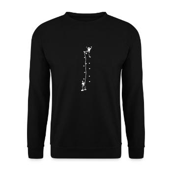 Climber And Belayer Mountaineer Gift - Unisex Sweatshirt - black - Front - Alina (178cm) & Michal (187cm)