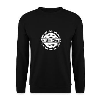 Could have been a chain of cyclists and mountain bikes - Unisex Sweatshirt - black - Front - Alina (178cm) & Michal (187cm)