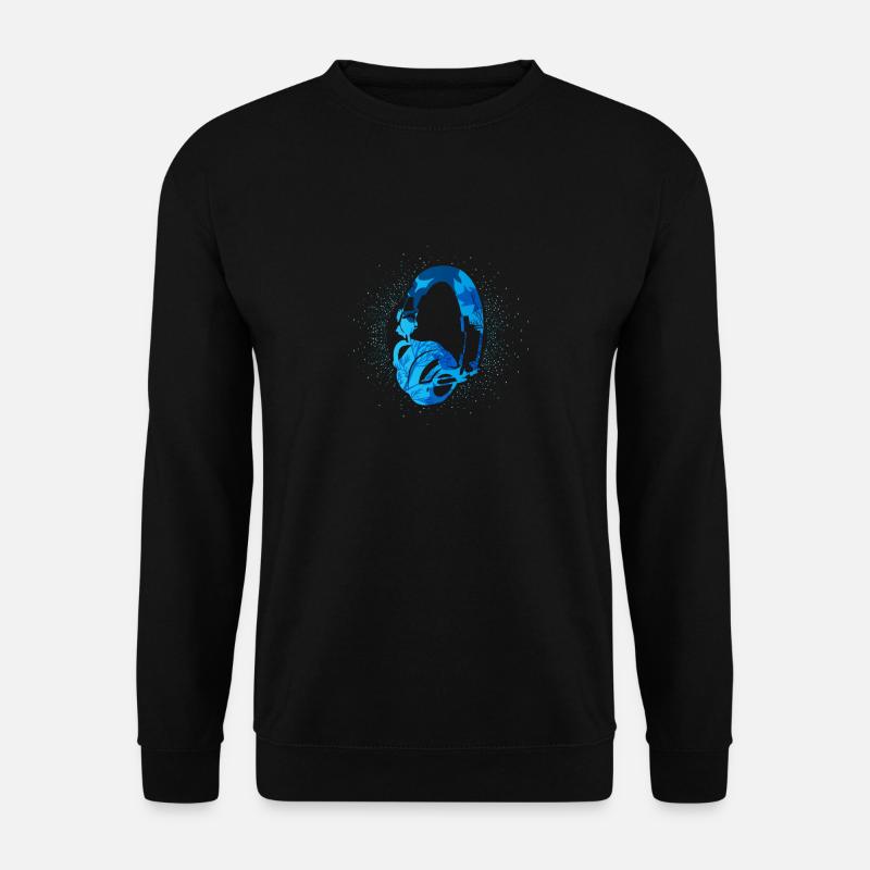 Musik Kopfhörer - Unisex Pullover - Schwarz