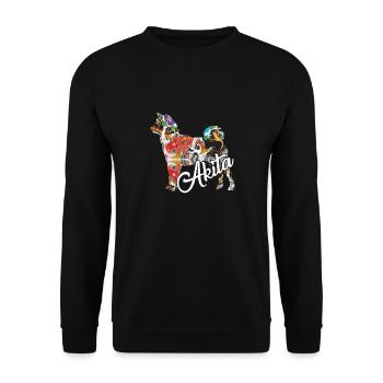 Amant Akita mignon - Sweat-shirt Unisexe - noir - Devant - Alina (178cm) & Michal (187cm)