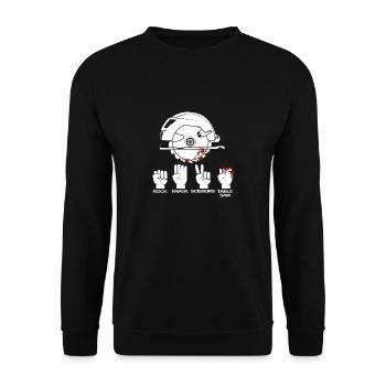 Scie à table cadeau de charpentier et menuisier - Sweat-shirt Unisexe - noir - Devant - Alina (178cm) & Michal (187cm)