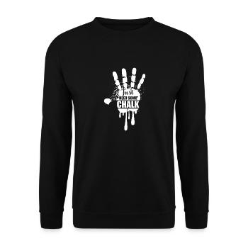 Boulder Chalk boulderer et cadeau d'alpiniste - Sweat-shirt Unisexe - noir - Devant - Alina (178cm) & Michal (187cm)