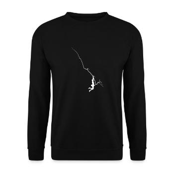Climbing Route Extreme Rock Climber And Free Climb - Unisex Sweatshirt - black - Front - Alina (178cm) & Michal (187cm)