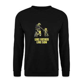 Comme Père Comme Fils Motocross Motocross Papa Motoc - Sweat-shirt Unisexe - noir - Devant - Alina (178cm) & Michal (187cm)