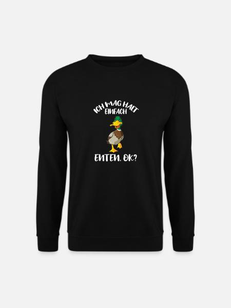 Lustig Ich mag halt Enten Okay Ente See Wasser - Unisex Pullover - Schwarz