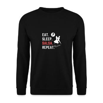 Music salsa dance Bachata dancer gift idea - Unisex Sweatshirt - black - Front - Alina (178cm) & Michal (187cm)