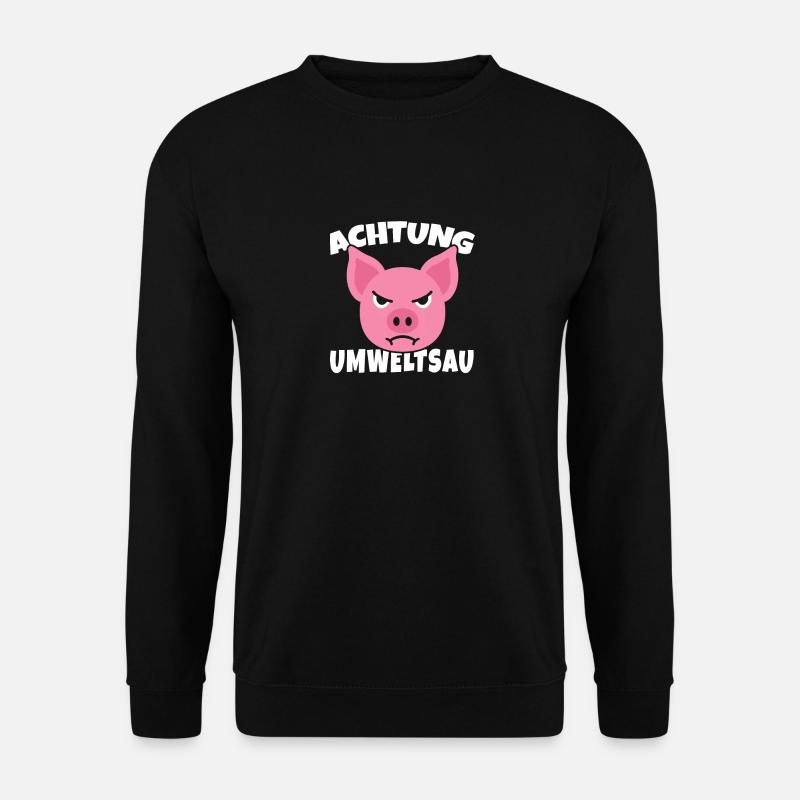 Oma ist ne Umweltsau Klimalüge Geschenk - Unisex Pullover - Schwarz