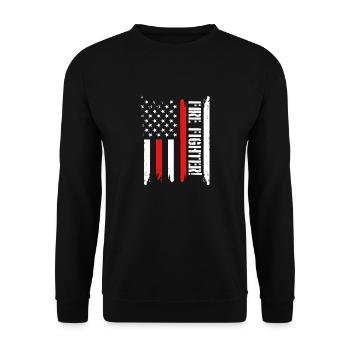 Le cadeau pour tout pompier - Sweat-shirt Unisexe - noir - Devant - Alina (178cm) & Michal (187cm)