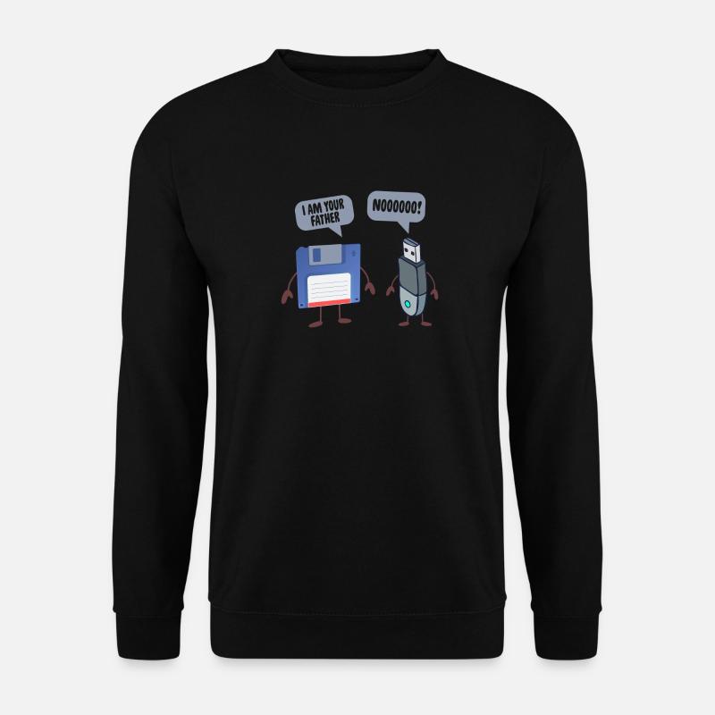 JE SUIS VOTRE PÈRE Disquette USB Drôle d'ordinateur - Sweat-shirt Unisexe - noir