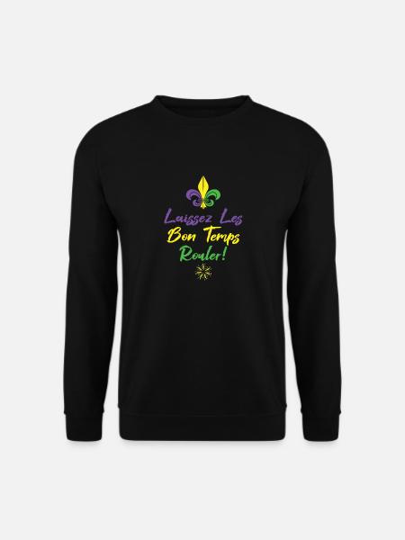 Laissez les bon temps rouler Karnevalparty - Unisex Pullover - Schwarz