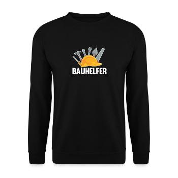 Bauhelfer Haus Bau Bauleiter Bauleiterin - Unisex Pullover - Schwarz - Vorne - Alina (178cm) & Michal (187cm)