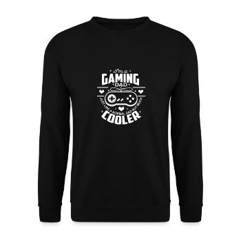 Gaming Dad Geschenk für Gamer Dad cool Shirt - Unisex Pullover - Schwarz - Vorne - Alina (178cm) & Michal (187cm)