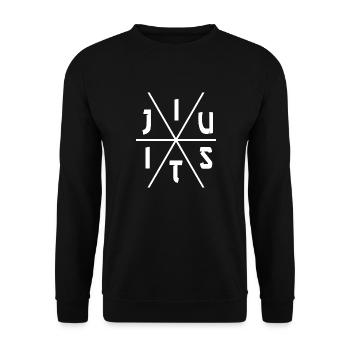 Idée cadeau de Jiu Jitsu brésilien d'arts martiaux BJJ - Sweat-shirt Unisexe - noir - Devant - Alina (178cm) & Michal (187cm)