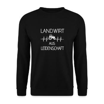 Landwirt aus Leidenschaft Bauer Landwirtschaft - Unisex Pullover - Schwarz - Vorne - Alina (178cm) & Michal (187cm)