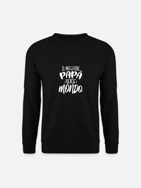 Bester Papa der Welt Italienisch Italiener Spruch - Unisex Pullover - Schwarz