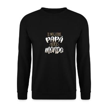 Meilleur papa du monde - Sweat-shirt Unisexe - noir - Devant - Alina (178cm) & Michal (187cm)