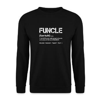 Funcle Definition - Unisex Sweatshirt - black - Front - Alina (178cm) & Michal (187cm)
