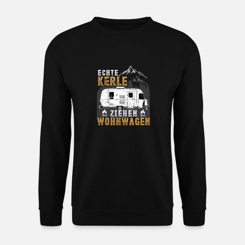 Wohnwagen Wohnmobil Camping Opa Spruch Geschenk - Unisex Pullover - Schwarz