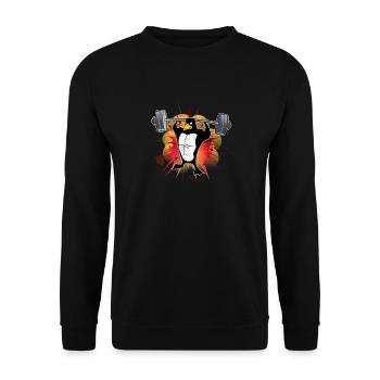 Fitness Penguin - Pumper Penguin - Sweat-shirt Unisexe - noir - Devant - Alina (178cm) & Michal (187cm)