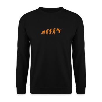 Parkour evolution backflip freerunning - Unisex Sweatshirt - black - Front - Alina (178cm) & Michal (187cm)