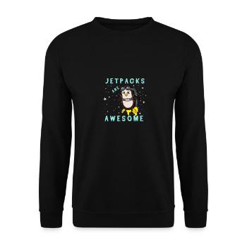 Les Jetpacks sont des boosters de fusées d'oiseaux super pingouins - Sweat-shirt Unisexe - noir - Devant - Alina (178cm) & Michal (187cm)