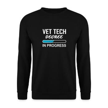 Vet Tech Degree In Progress Gift For Veterinarian - Unisex Sweatshirt - black - Front - Alina (178cm) & Michal (187cm)