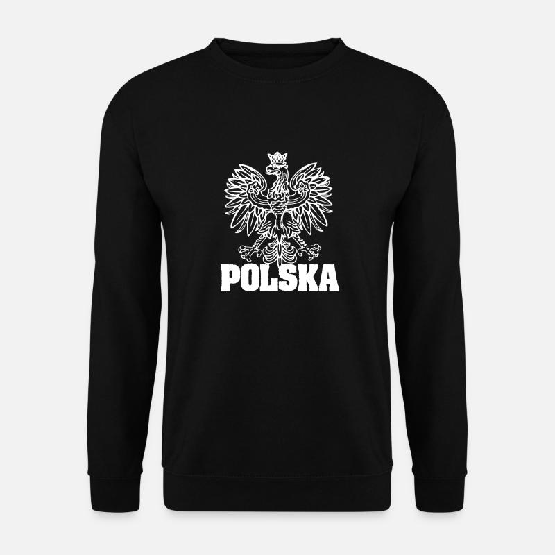 Polen Geschenk Polska Flagge - Unisex Pullover - Schwarz