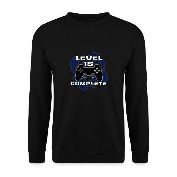 Niveau 18 terminé - Sweat-shirt Unisexe - noir - Devant - Alina (178cm) & Michal (187cm)