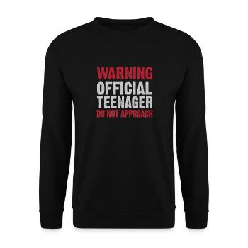Cadeau drôle pour adolescent N'approchez pas de l'attitude - Sweat-shirt Unisexe - noir - Devant - Alina (178cm) & Michal (187cm)