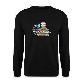 Ach wie gut, dass niemand weiss ,... - Unisex Pullover - Schwarz - Vorne - Alina (178cm) & Michal (187cm)