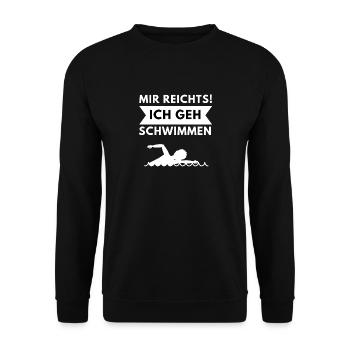 Bademeister Geschenkidee Schwimmer Geburtstag - Unisex Pullover - Schwarz - Vorne - Alina (178cm) & Michal (187cm)