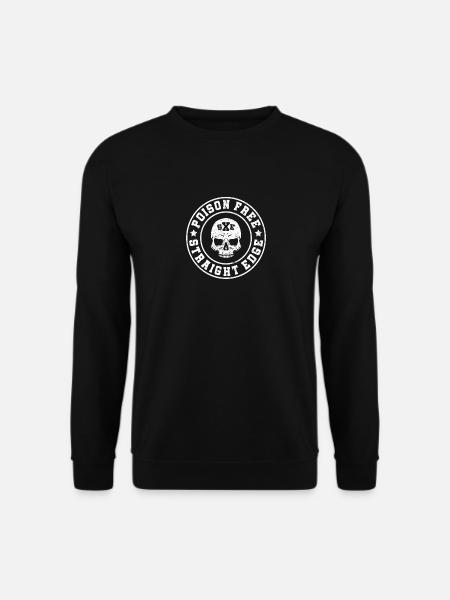 Giftfreie Schädelmannschaft mit gerader Kante - Unisex Pullover - Schwarz