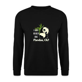 J'aime vraiment le cadeau Panda Panda Bear Koala - Sweat-shirt Unisexe - noir - Devant - Alina (178cm) & Michal (187cm)