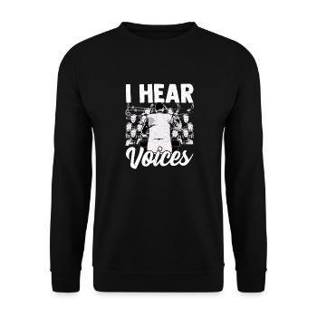 Choir I Hear Voices Choir Chef d'orchestre Chef d'orchestre - Sweat-shirt Unisexe - noir - Devant - Alina (178cm) & Michal (187cm)