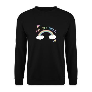 Go To Hell Rainbow - Unisex Sweatshirt - black - Front - Alina (178cm) & Michal (187cm)