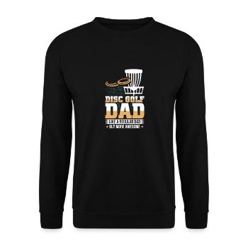 Disc Golf Papa Fête des Pères Père Papa Papa - Sweat-shirt Unisexe - noir - Devant - Alina (178cm) & Michal (187cm)