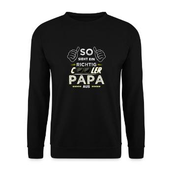that's what a really cool dad looks like from Father's Day - Unisex Sweatshirt - black - Front - Alina (178cm) & Michal (187cm)