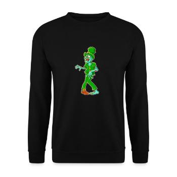 St Patrick's Irish Zombie - Unisex Sweatshirt - black - Front - Alina (178cm) & Michal (187cm)