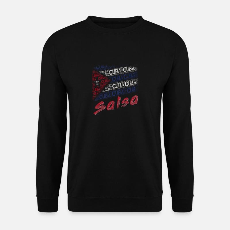 Cuban Salsa Cuba flag - Unisex Sweatshirt - black