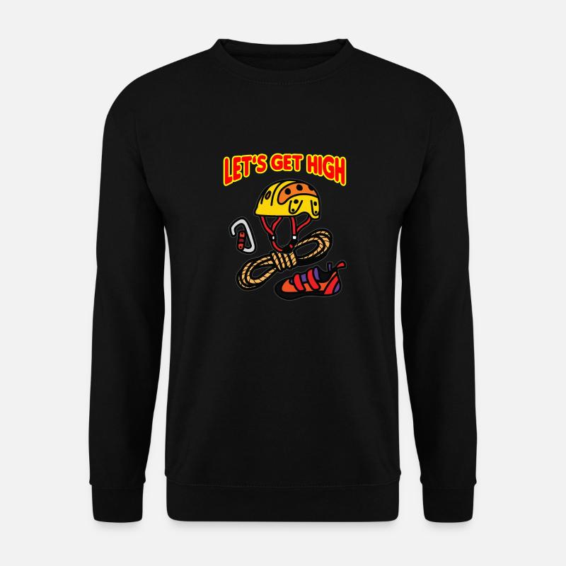 LETS GET HIGH Climbing - Unisex Sweatshirt - black