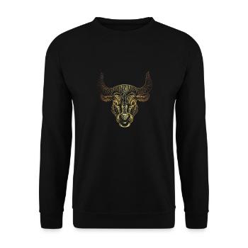 Cadeau du zodiaque Taureau Taureau - Sweat-shirt Unisexe - noir - Devant - Alina (178cm) & Michal (187cm)