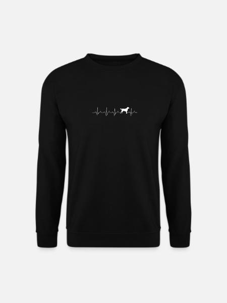 Heartbeat Hund Dog - Unisex Pullover - Schwarz