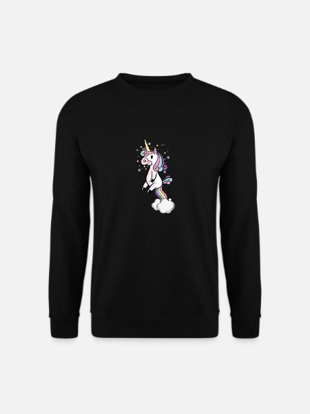 Einhorn-Fürze-lustiges cooles Geschenk - Unisex Pullover - Schwarz