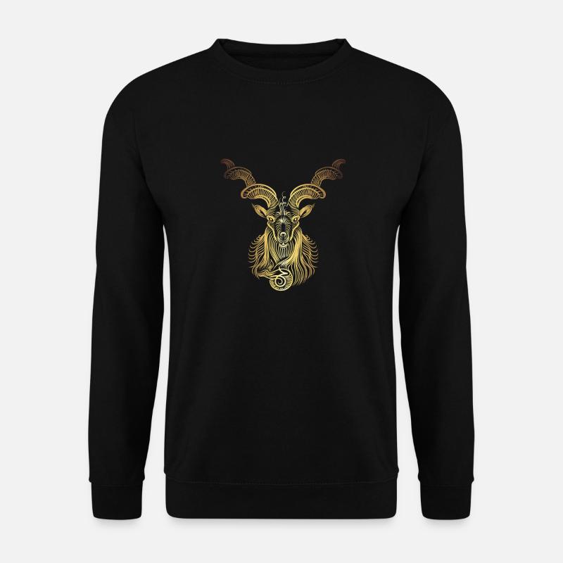 Capricorn Steinbock Sternzeichen Geschenk - Unisex Pullover - Schwarz