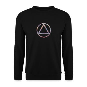 Sobriety symbol recovery coin gift - Unisex Sweatshirt - black - Front - Alina (178cm) & Michal (187cm)